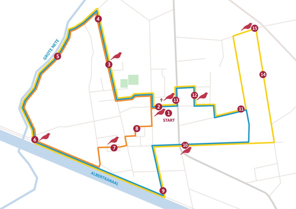 Plan overzicht 3 wandelroutes